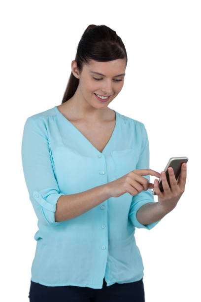 istock Businesswoman using mobile phone 649882374
