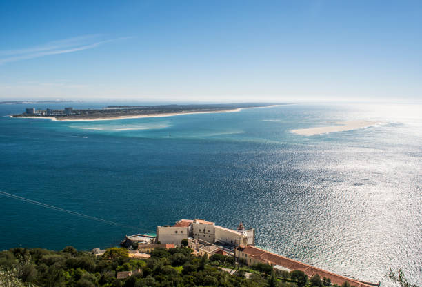 Troia peninsula A view into the troia peninsula from the 7th battery fort. troia stock pictures, royalty-free photos & images