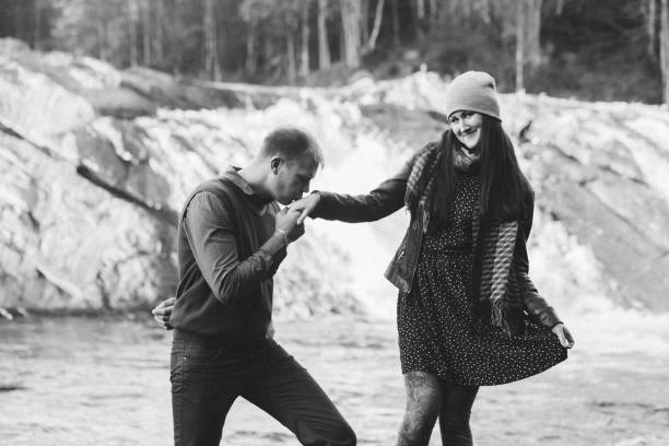 istock Couple in Love Outdoors Hand Kissing 649883386