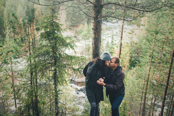 istock Couple in Love Outdoors on River Coast 649885480