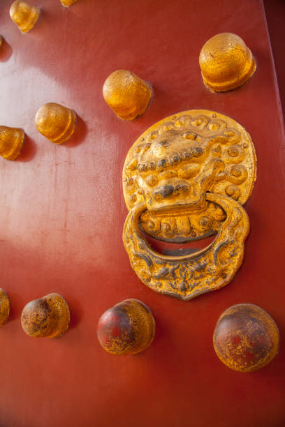 istock Typical Chinese old door in a Temple in Beijing 649897662