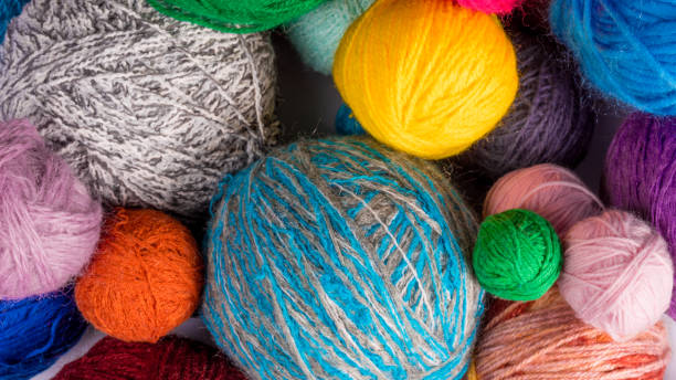 istock Yarn for knitting. colorful wool yarn balls 649897710