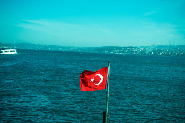 istock Turkish national flag hang on a pole 649902716