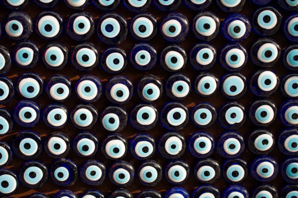 istock Set of evil eye bead as Amulet souvenir 649905586
