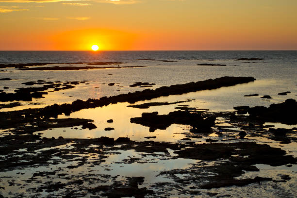 istock Sunset over the ocean. Chipiona, Spain. 649937482