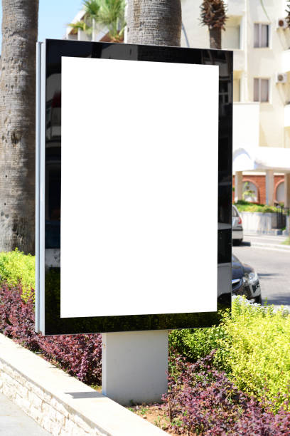 istock Blank billboard on the city street 649960094