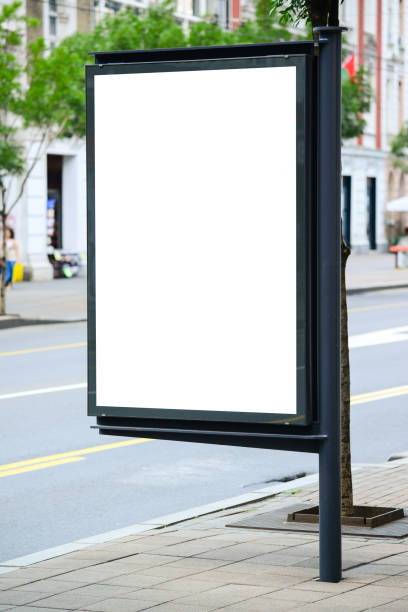 istock Blank billboard on the city street 649960142