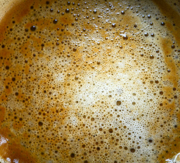Macro detail of hot coffee drink