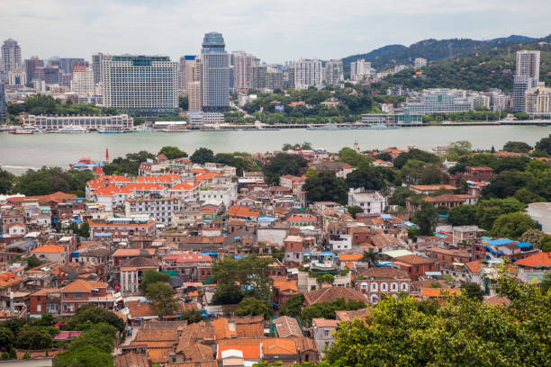 istock Xiamen aerial view from Gulangyu island 649984370
