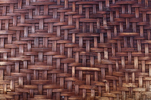 Old rattan weave texture, traditional weave rattan texture background