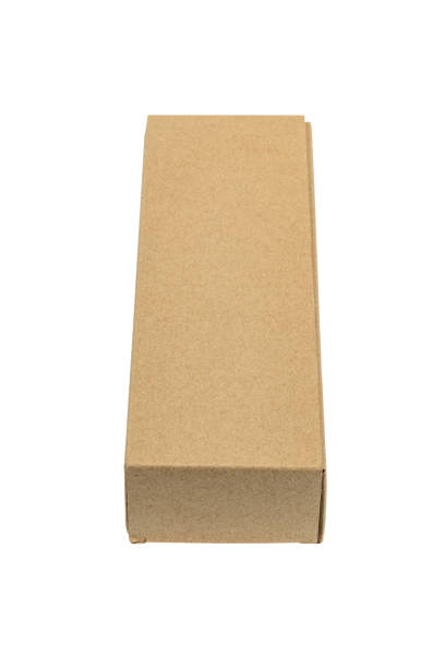 istock Package brown cardboard box for long items. Mockup, isolated 650017562