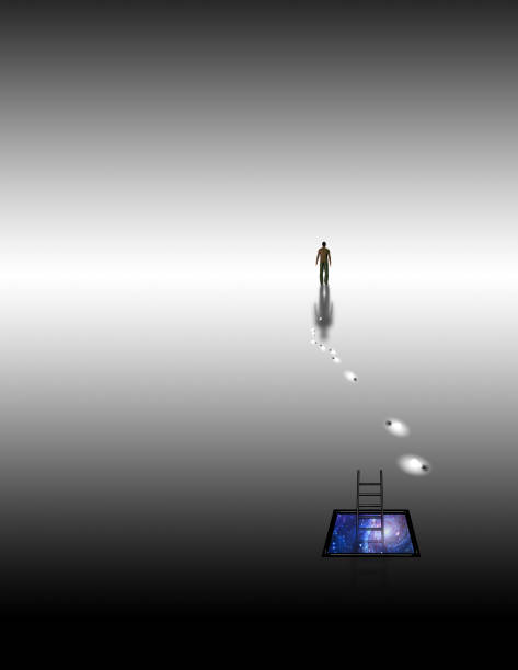 istock Human leaves concepts behind in meditative space 650024670