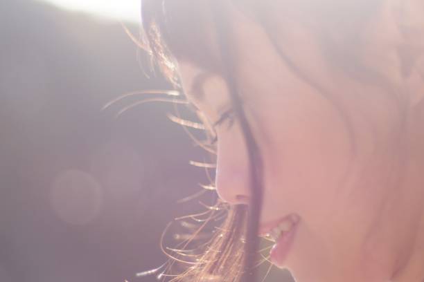 Profile of Japanese woman in Kyoto