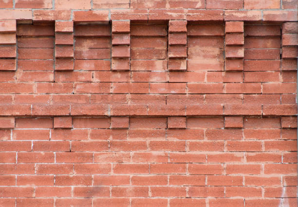 istock Red Brick Wall Architectural Detail 650038348