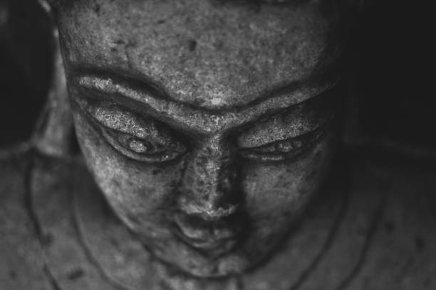 istock Smiling face of jain idol, Kundadri hill 650045520