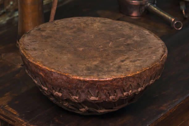 istock Original african djembe drum with leather lamina 650048470