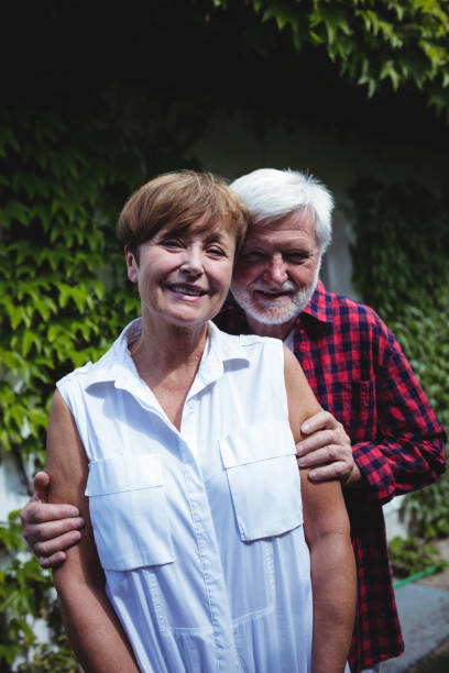 istock Senior couple smiling outdoors 650048530