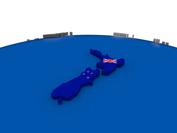 istock New Zealand on 3D globe 650056078
