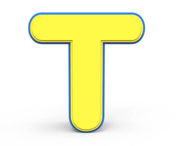 istock cute yellow letter T 650074688