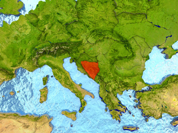 istock Bosnia in red 650076252