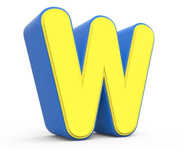 istock cute yellow letter W 650099854