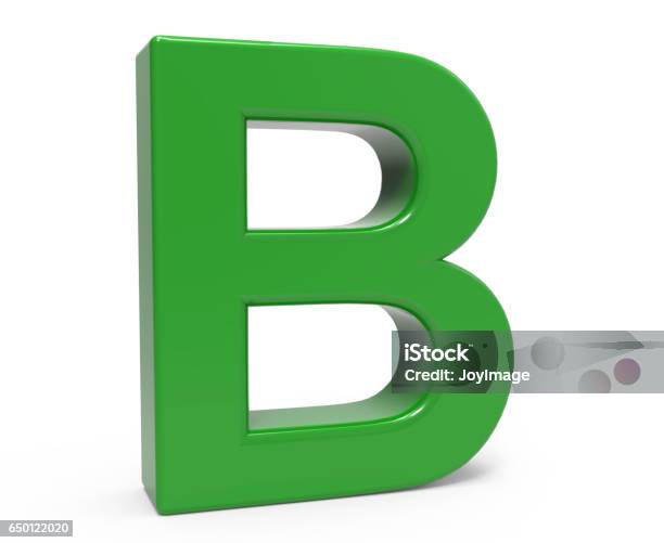3d Yeşil Harf B Stok Fotoğraflar & B harfi‘nin Daha Fazla Resimleri - B harfi, Üç boyutlu, Alfabe