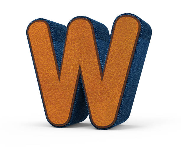 istock right tilt brown letter W 650125210