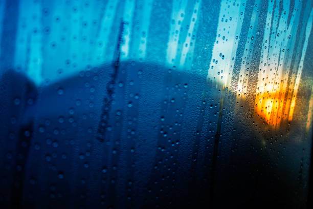 istock Blur condensation on the glass. 650130310