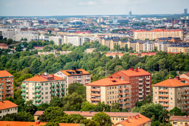 istock Stockholm cityscape from above 650140654