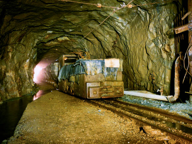 istock Locomotive in gold mine 650144914