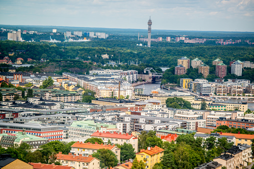 View on Stockholm from above.