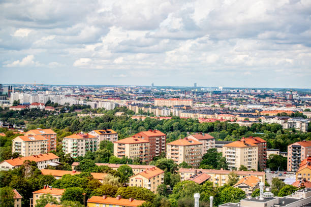istock Stockholm cityscape from above 650145154