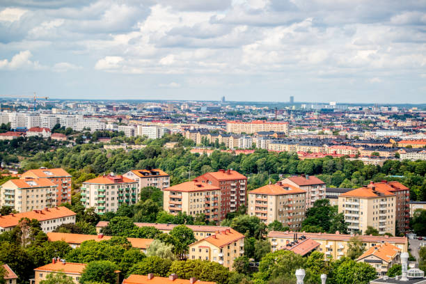 istock Stockholm cityscape from above 650145158