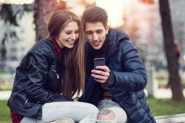 istock Young couple in the park 650145524