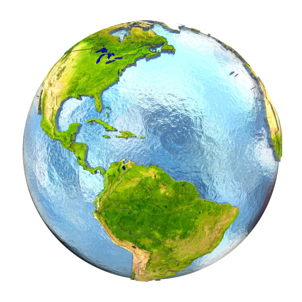istock Caribbean in red on full Earth 650149396