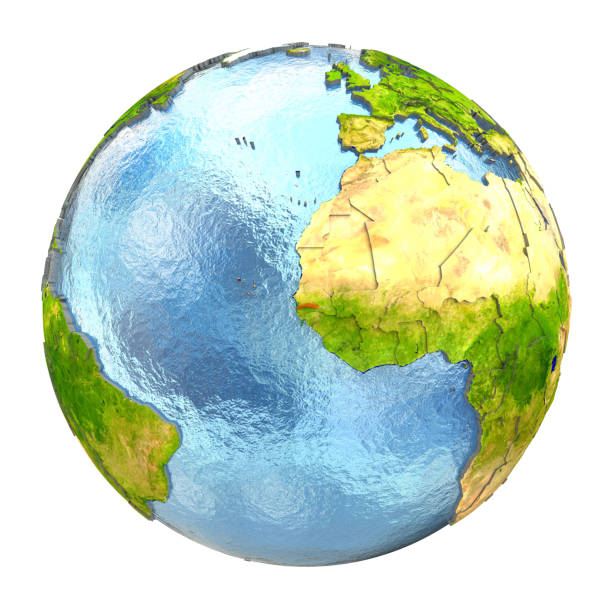 istock Gambia in red on full Earth 650149650