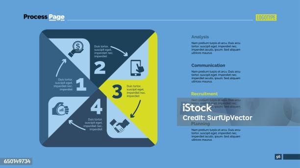 Slide Loop 4 Step Four Steps Cycle Slide Template Stock Illustration - Download Image Now ...