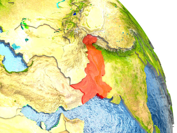 istock Pakistan on Earth in red 650149946