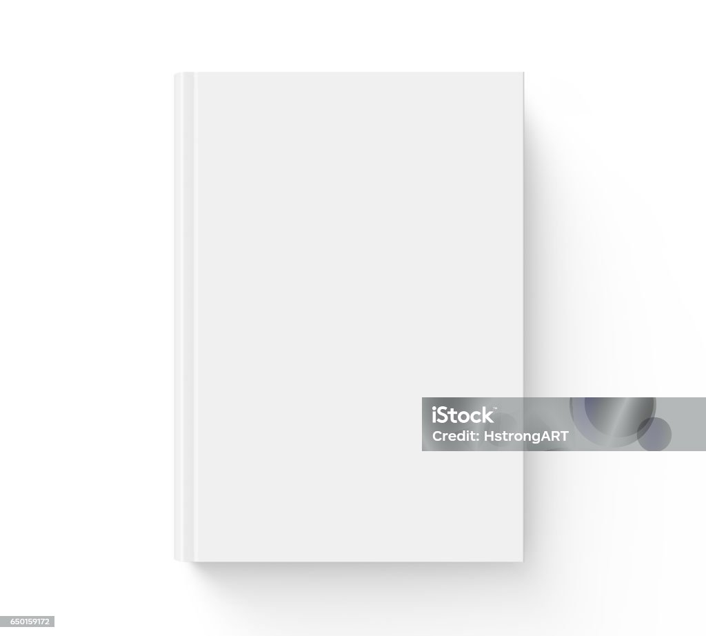 Blank hard cover book template Blank hard cover book template, blank book cover for design isolated on white background, 3D rendering Book Stock Photo
