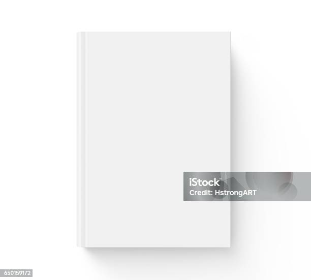Blank Hard Cover Book Template Stock Photo - Download Image Now - Book, Template, High Angle View