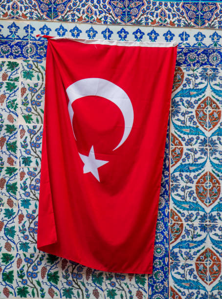 istock Turkish national  flag hanging in the street 650159340