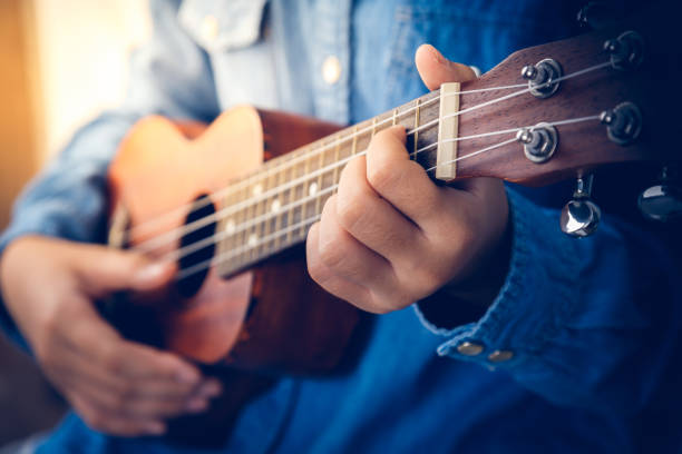 tocando cavaquinho. - uke - fotografias e filmes do acervo