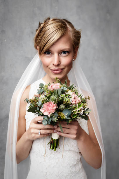 istock Blue eyed beauty bride 650182960
