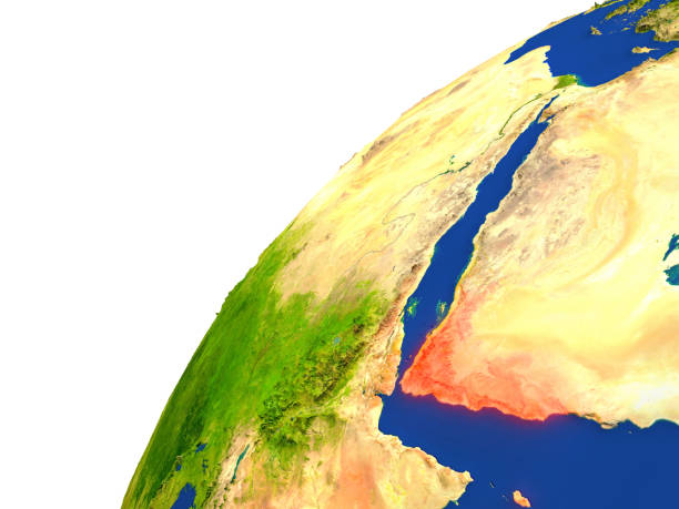 istock Country of Yemen satellite view 650183592
