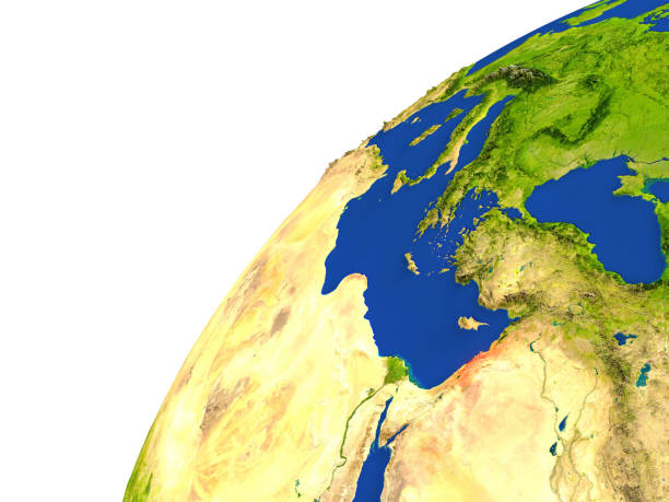istock Country of Lebanon satellite view 650183610
