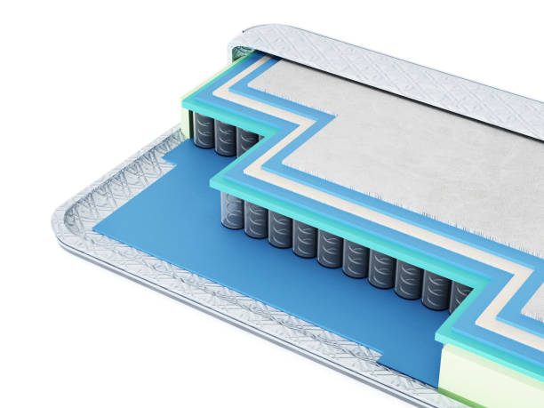 istock Cross section view of a modern bed 650200492