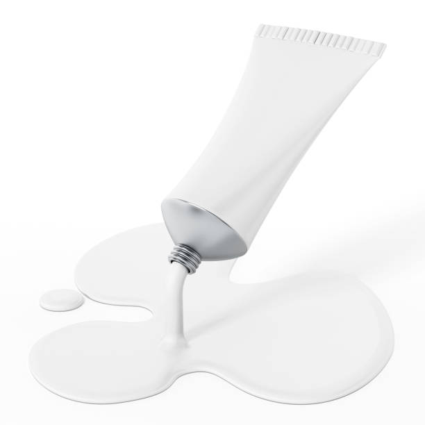 istock Blank paint tube and white paint isolated on white 650209316