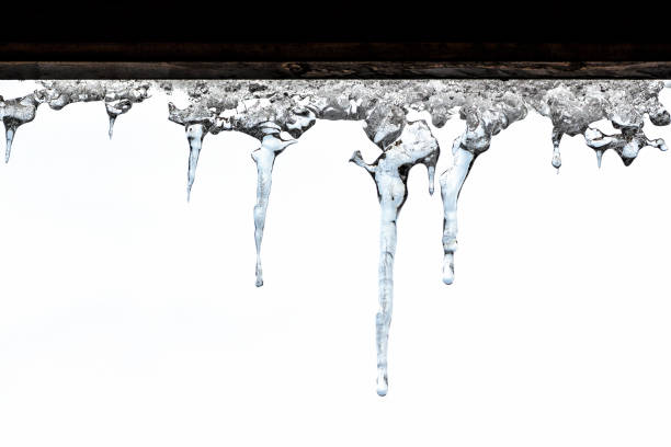 icicles na dachu - stalactite zdjęcia i obrazy z banku zdjęć