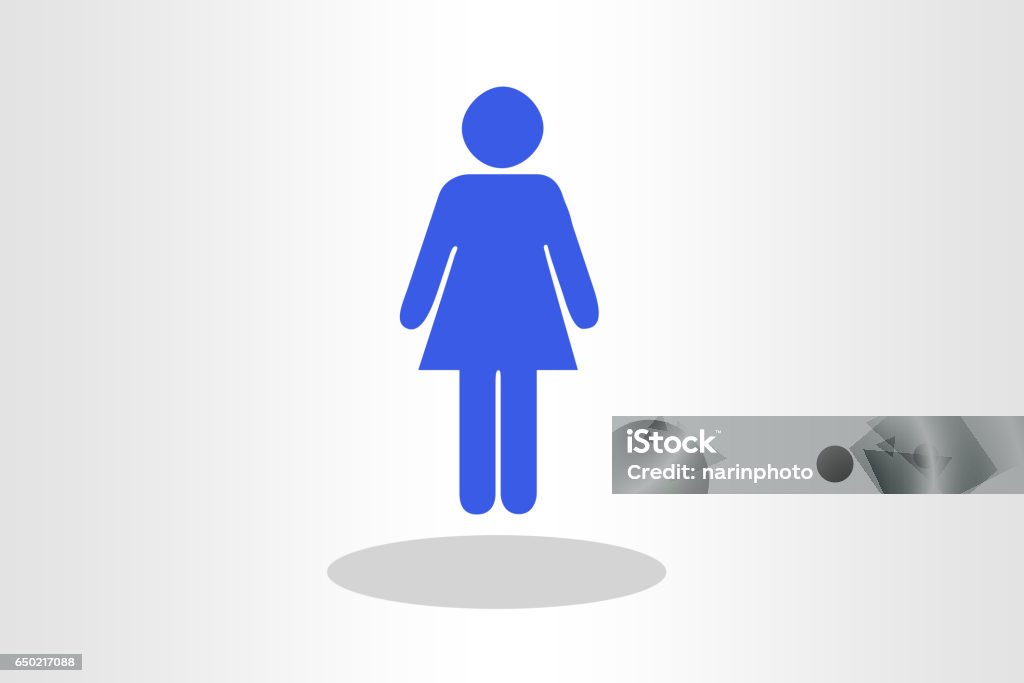 Girl Shape Icon Woman Shape Against Plain Background Stock Illustration - Download ...
