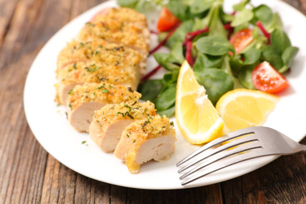 istock chicken breast with salad 650223222